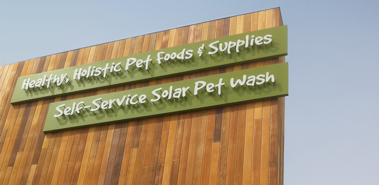 Pet Food Express signage design by RadiantBrands